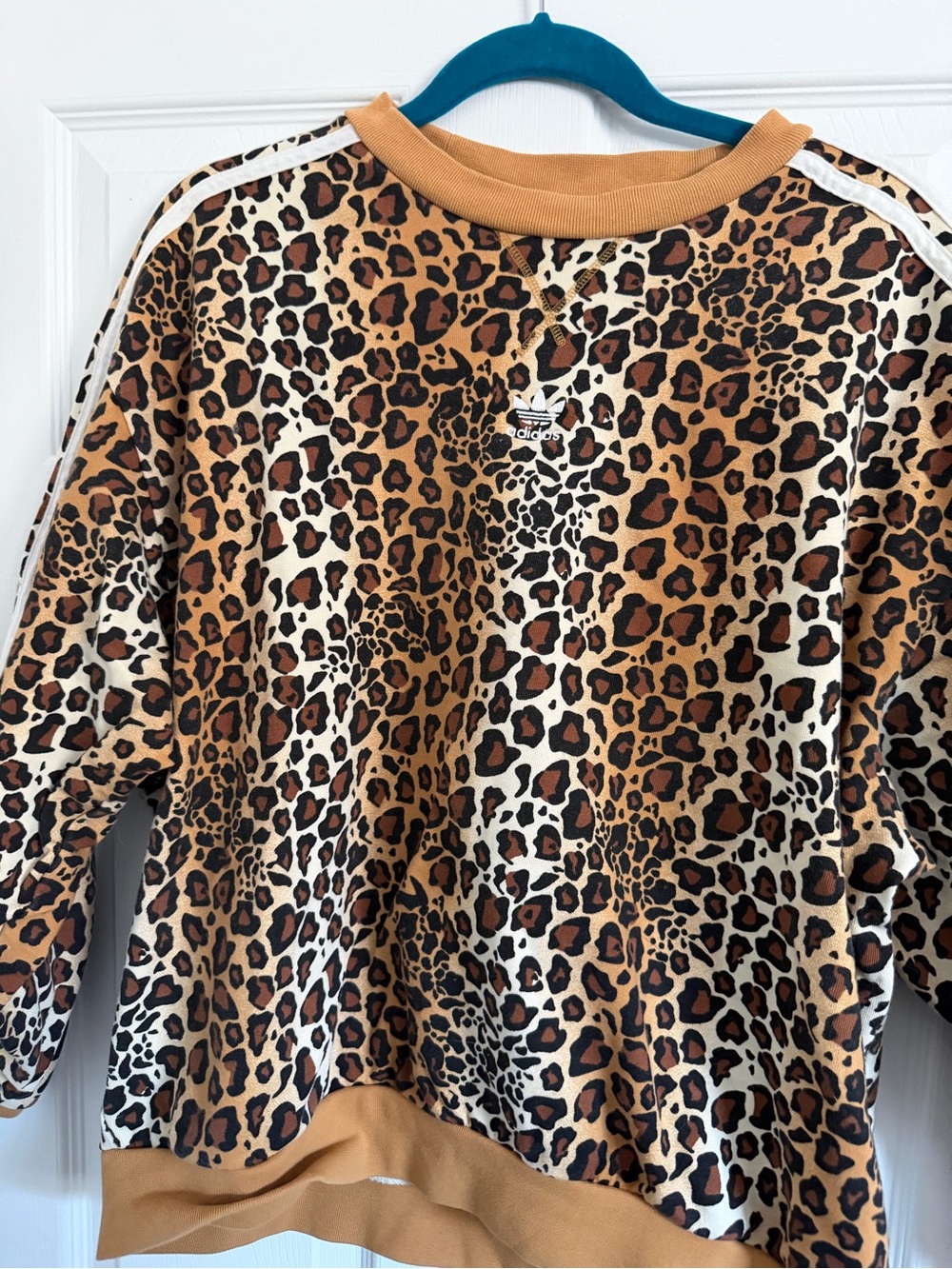 Adidas Women’s Leopard Print Crewneck Sweatshirt